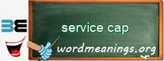 WordMeaning blackboard for service cap